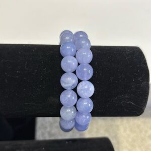 Genuine Chalcedony 10mm crystal stretch bracelet